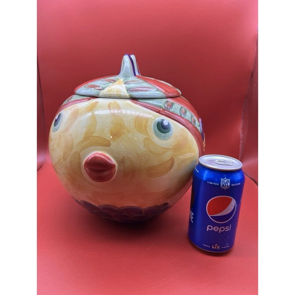 RARE Vintage Under The Sea Fish Cookie Jar by Tabletops Lifestyles Hand Painted